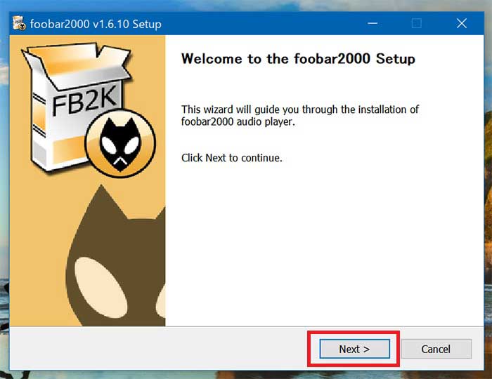 foobar2000のインストール方法