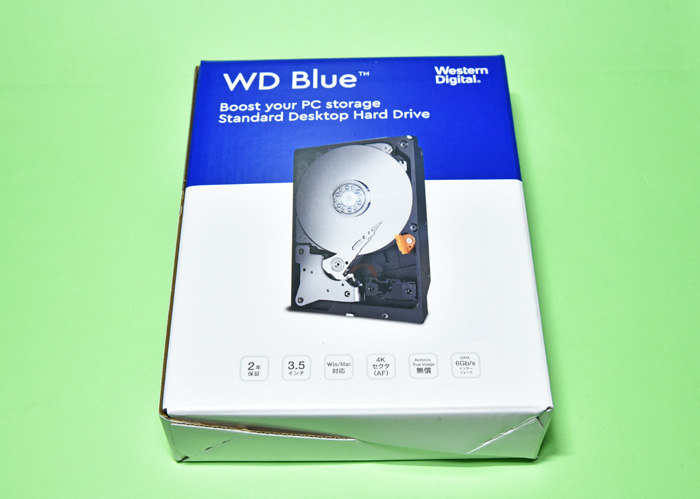 ハードディスク WD40EZAZのボックス